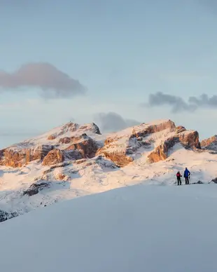 Winter in Alta Badia, Sella Group in the background